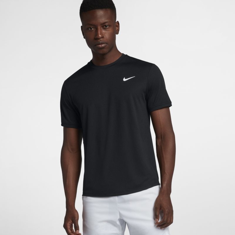 Nike Męska koszulka z krótkim rękawem do tenisa NikeCourt Dri-FIT - Czerń 939134-010