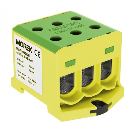 Geberit MOREK szynowa 6-95mm2 żół-ziel 6 otwor AL/CU TH35 1P MAA3095Y10 Morek 4337 MAA3095Y10