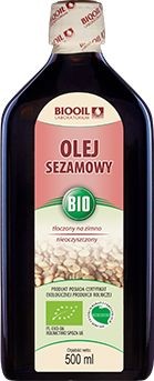 Laboratorium BioOil Olej sezamowy tłoczony na zimno BIO 500 ml