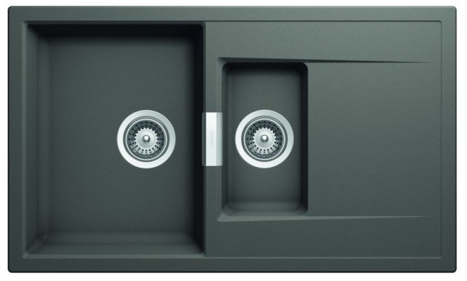 Schock Mono D-150 Zlewozmywak granitowy 1,5-komorowy 86x51 cm Cristadur silverstone MOND150SIL