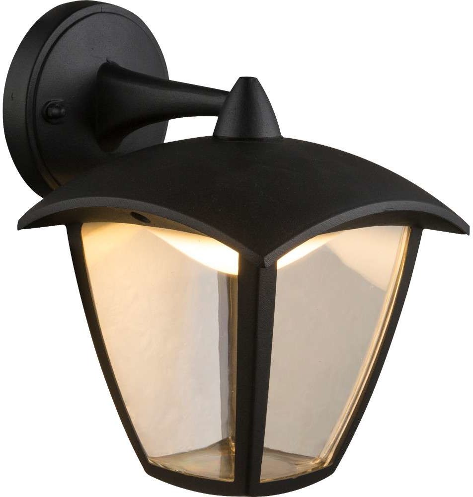 Globo Lighting Elewacyjna LAMPA ścienna DELIO 31826 latarenkowa OPRAWA zewnętrzna LED 7W outdoor IP44 czarna 31826