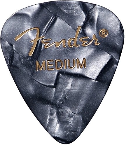 Fender 098-0351-843 351 Shape Premium Picks, Medium, Black Moto, 12 Count 0980351843