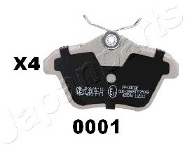 JAPANPARTS Zestaw klocków hamulcowych, hamulce tarczowe PP-0001AF