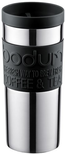 Bodum 11093  01 Travel Mug kubek, 0.35 L, na podróż ze stali nierdzewnej 8.5 x 8.5 x 18 cm 11093-01