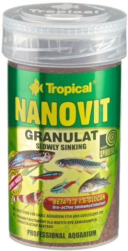 Tropical Granulat nanovit niewielkie granulat koernchenzur paszy od małych ryb ozdobnych, 2er Pack (2 X 100 ML)