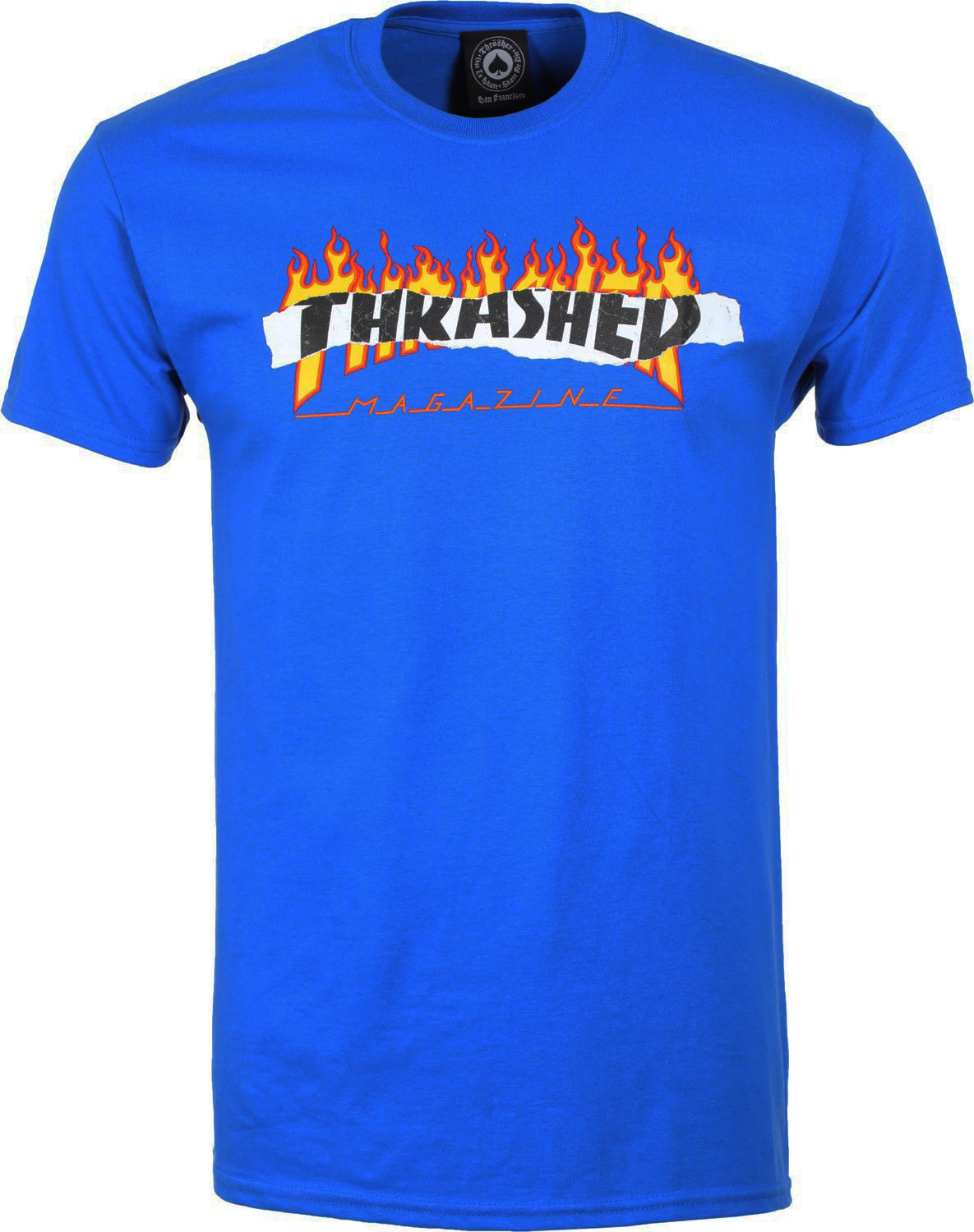 Thrasher t-shirt RIPPED Royal Blue