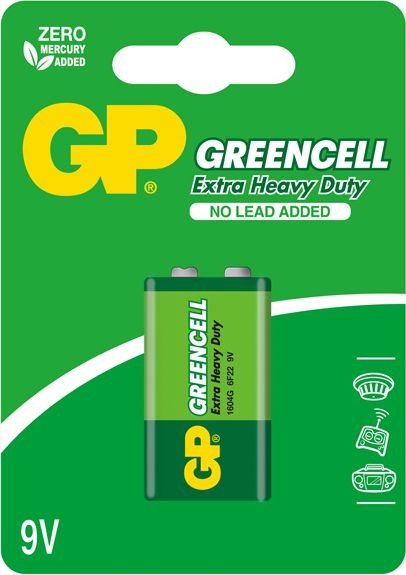 GP Cynkowo-chlorkowa GREENCELL 9V 6F22 9.0V 1604GLF-U1