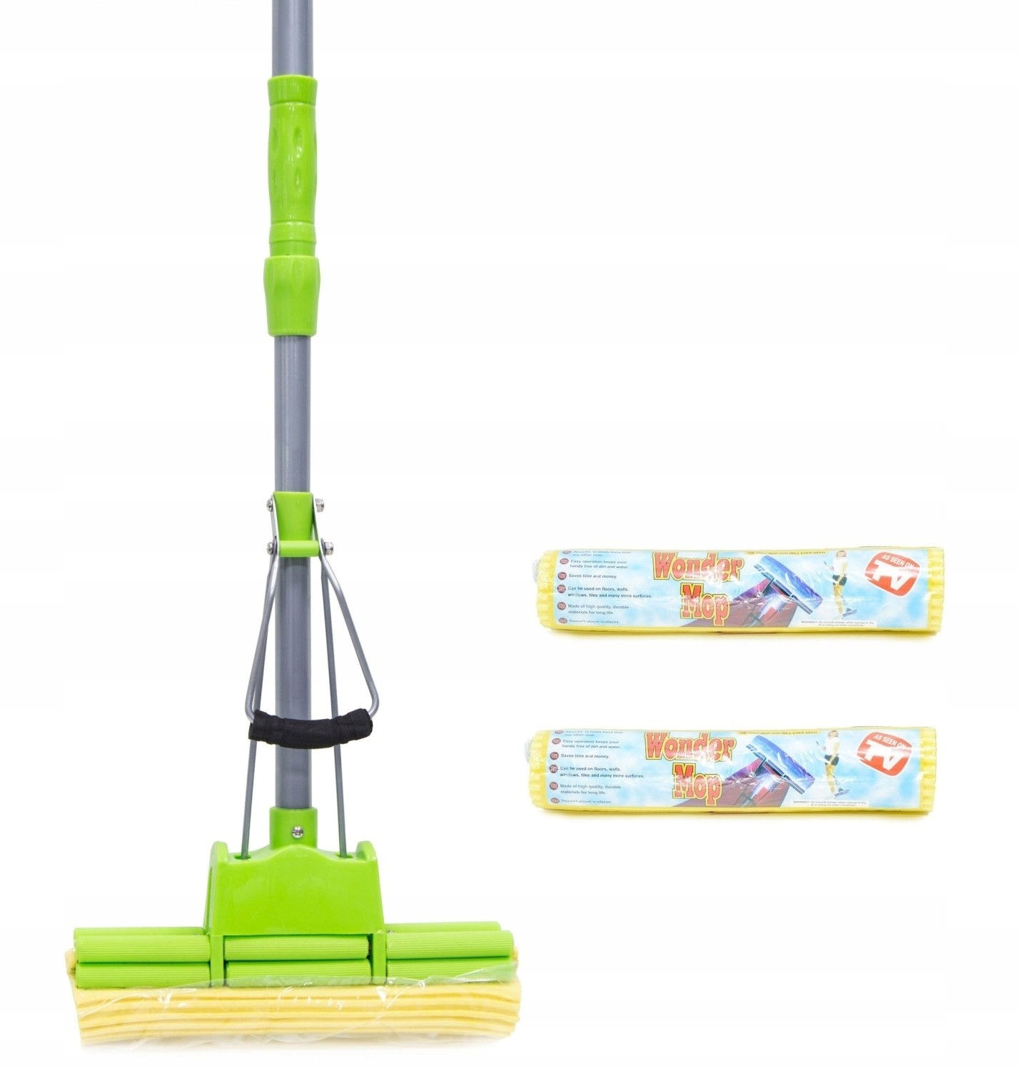 Mop Gąbkowy Wonder Teleskopowy Kij Z Wyciskaczem