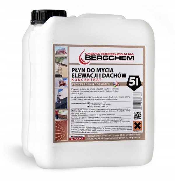 Płyn Do Mycia Elewacji I Dachów - Koncentrat - 5L