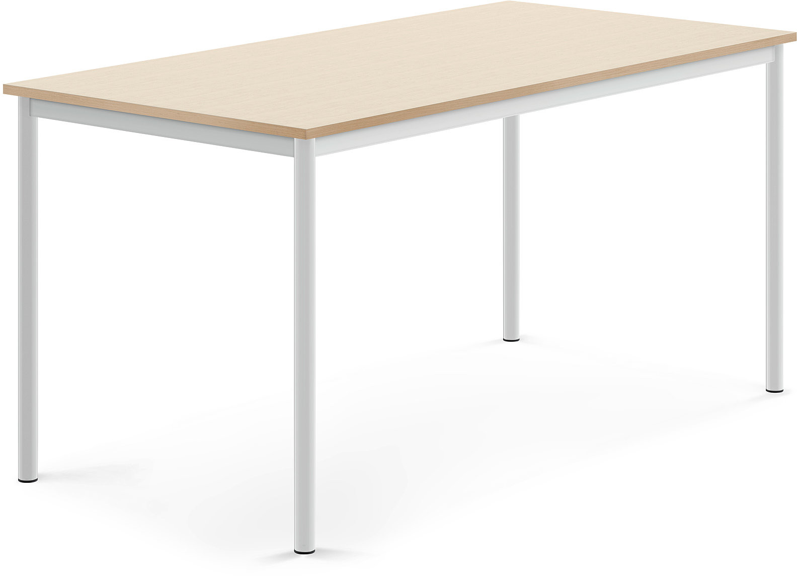 AJ Produkty Biurko SONITUS, 1600x800x760 mm, brzoza laminat, biały