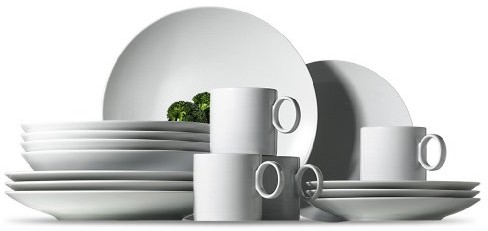 Thomas 11900  800001  18842 zestaw startowy zestaw 16-częściowy (po 4 dyski twarde śniadania, menu i talerz do zupy, + 4 kubek z uchem) Loft Biały 11900-800001-18842