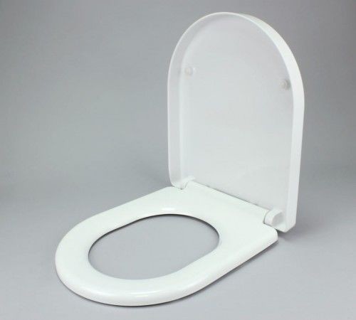 Domotechnika Deska sedesowa antybakteryjna Biała, Wolnoopadająca, 430 x 356 x 42 mm, duroplast