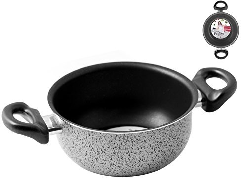 Home Salt peper rondel z 2 uchwytami, powłoką zapobiegającą przywieraniu, 24 cm, aluminium, szary/czarny