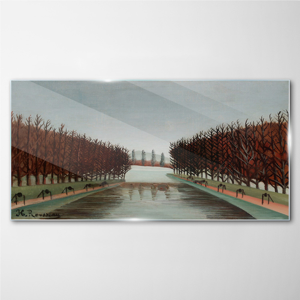 PL Coloray Obraz na Szkle park drzewa rzeka niebo 100x50cm