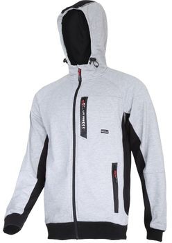 LAHTI PRO Bluza robocza z kapturem zapinana na suwak szaro-czarna rozmiar S L4012601 LPL4012601