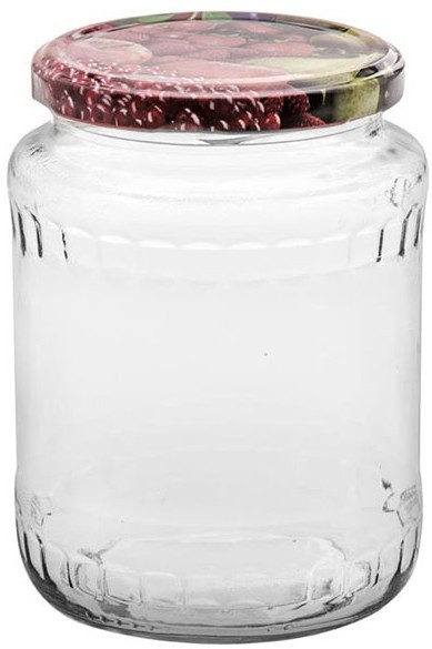 Fl1 SŁOIKI 720ML Z NAKRĘTKĄ NADRUK 6SZT NEW 3ZV-KPL-S0.72/6NN_N