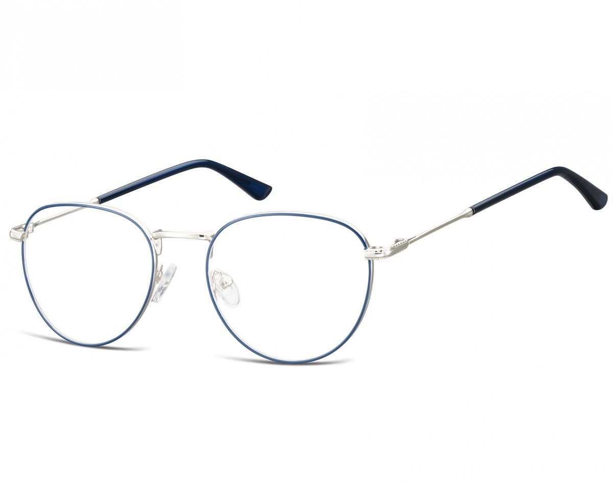 Sunoptic Oprawki owalne Lenonki optyczne 920D srebrno-niebieskie 920D