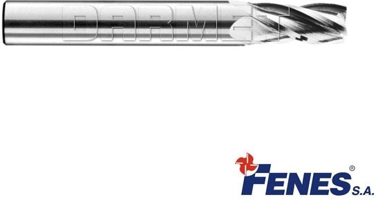 FENES Frez 3-ostrzowy do obróbki metali lekkich i tworzyw sztucznych, długi DIN6527-LW, VHM - 6MM - FEN_0641-512-901-635
