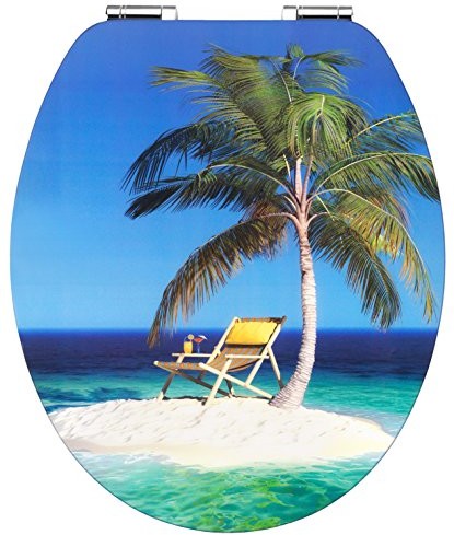 Cornat KSDSC304 Art of Acryl deska toaletowa, powierzchnia akrylowa o wysokim połysku, drewniany środek, czarna, wielokolorowa