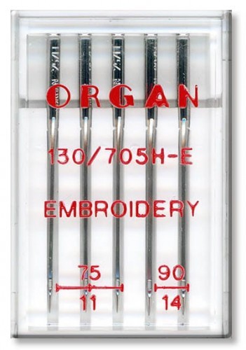 Organ Embroidery Igły do haftowania półpłaskie MIX 75-90 5470000