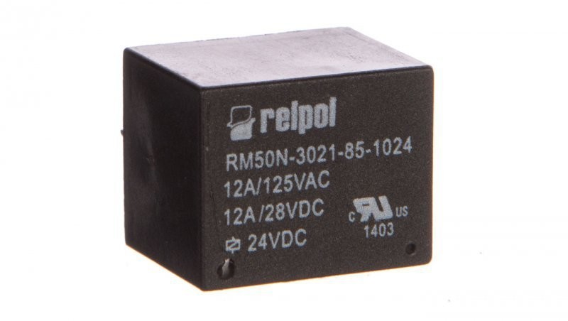 Relpol Przekaźnik miniaturowy 1Z 12A 24V DC PCB RM50N-3021-85-1024 2614660 2614660