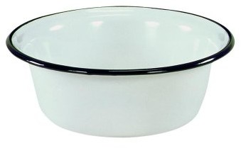 Krüger Karl  miska, biała z czarną krawędzią, 32 cm 101321
