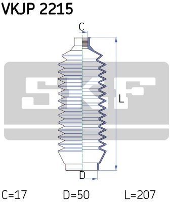 SKF Zestaw osłon, układ kierowniczy VKJP 2215