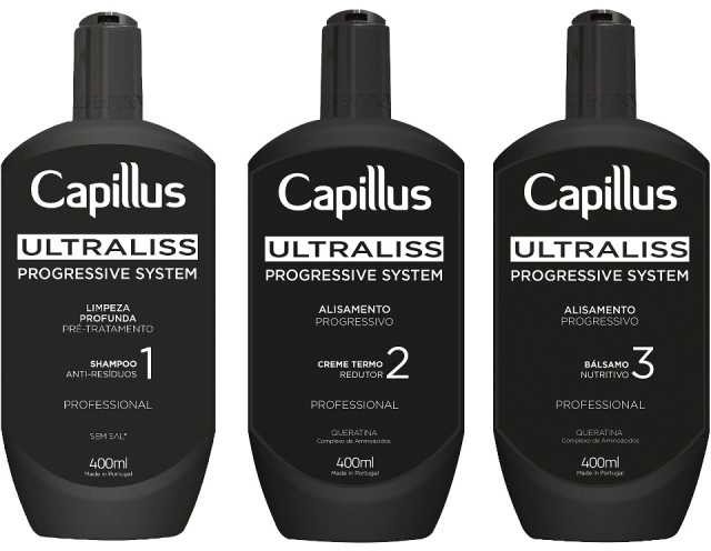 ACTIVESHOP Capillus Ultraliss Nanoplastia, zestaw do zabiegu nanoplastii, 3x400 ml