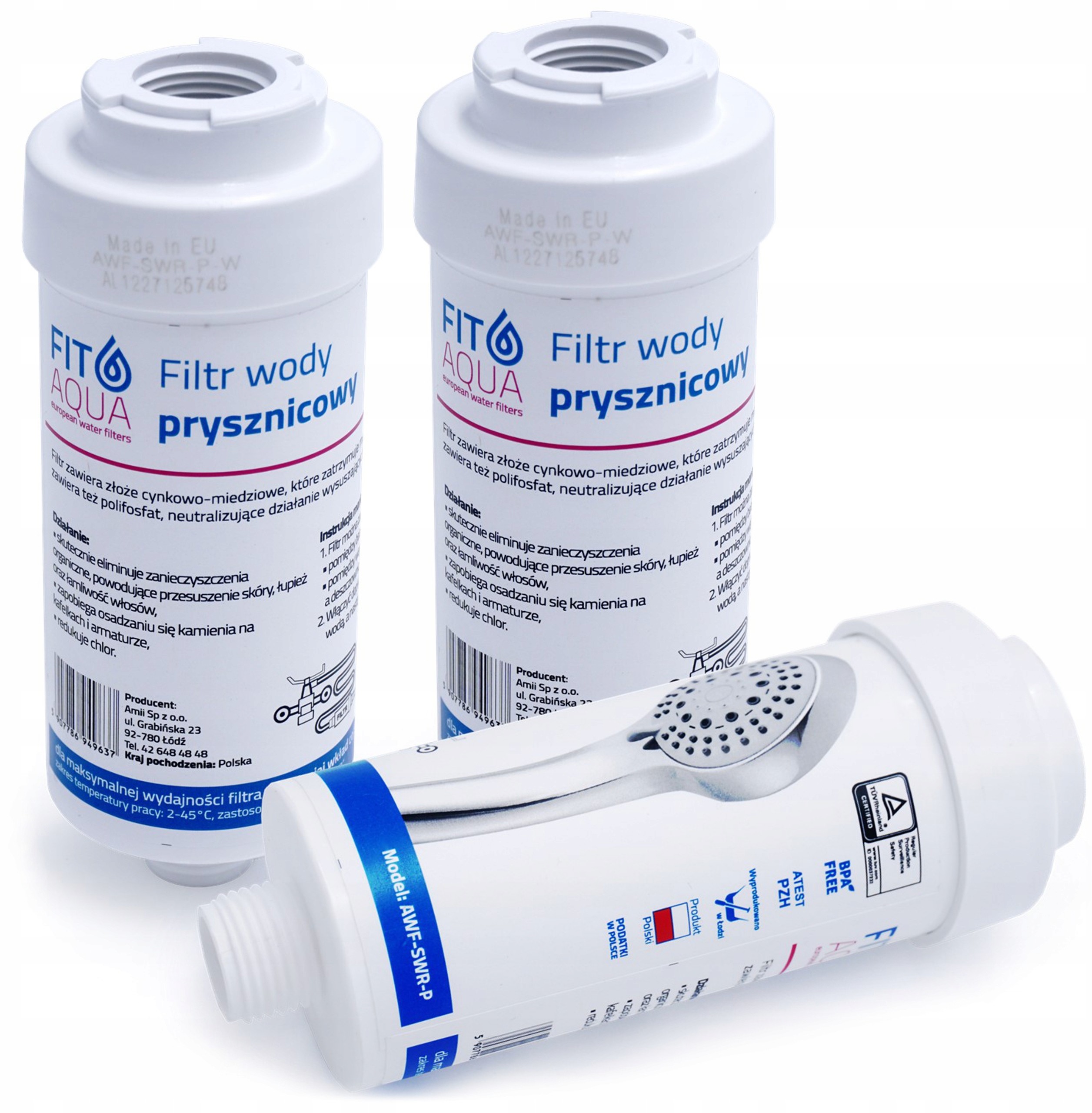Awf-swr-p Filtr Prysznicowy Fit Zmiękczający 3szt