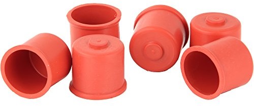 Fackelmann 48320 most nakładki na 6 sztuki rozmiar 2 W kolorze czerwonym, kauczuk naturalny, 3 x 3 x 2,5 cm 48320