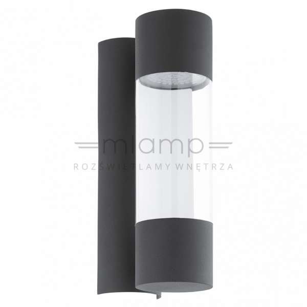 Eglo Kinkiet LAMPA elewacyjna ROBLEDO 96014 zewnętrzna OPRAWA ścienna LED 7,4W tuba do ogrodu outdoor IP44 grafitowa 96014