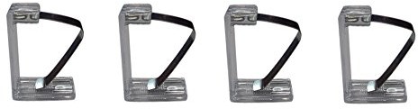 MSV 4.3x5 cm Clips nierdzewna i obrus z polipropylenu, przezroczysta, 4 sztuki 560x110362 (560/110362)