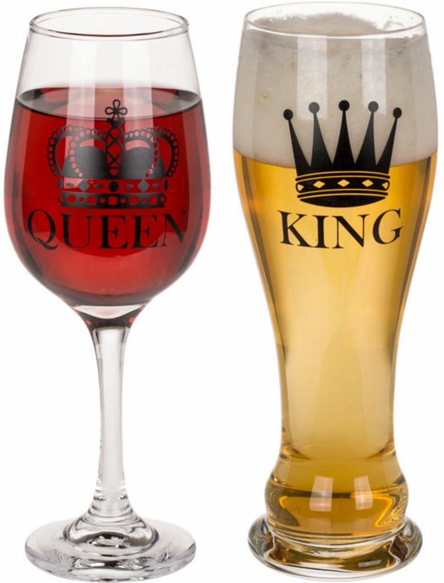 Szklanki dla pary King i Queen, 600 ml i430 ml