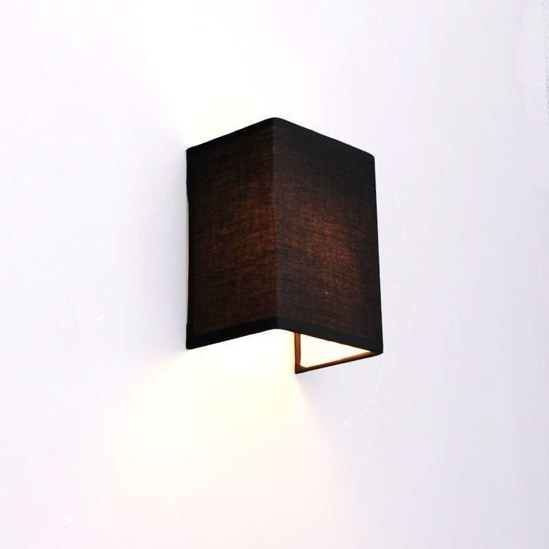 QAZQA Klasyczny kinkiet czarny - Vete