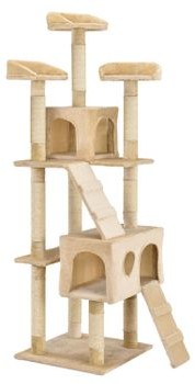 MBR Drapak Domek Dla Kota Amy Beżowy Sizal Plusz 170 cm 27021_AMY_beige