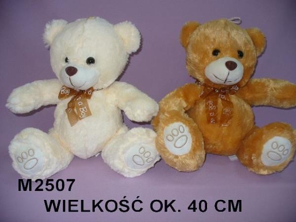 Sun-day Miś siedzący średni 2kol z kokardą 