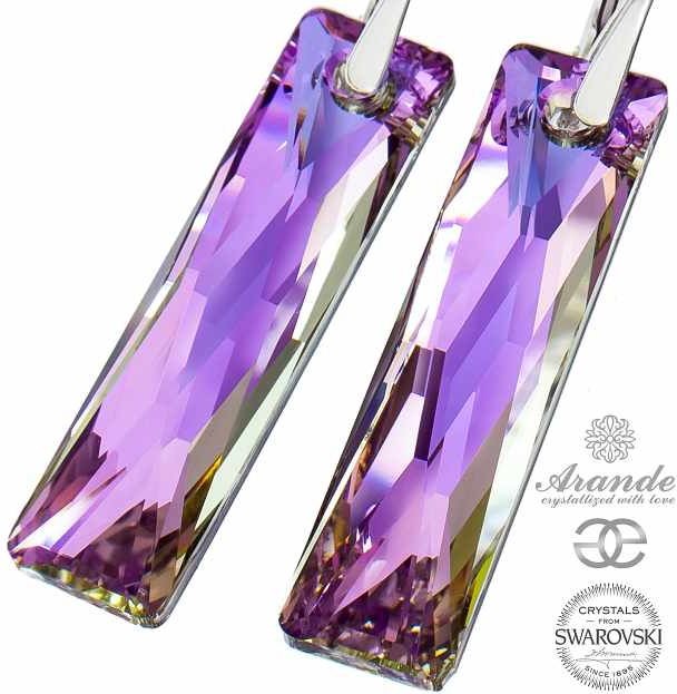 Swarovski piękne kolczyki VITRAIL QUEEN SREBRO