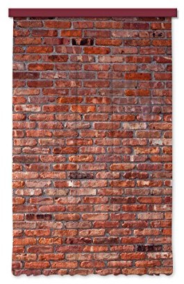 AG Design Firanka/zasłona FCP L 6501 cegły kamienie, 140x245 cm, 1-częściowa FCPL 6501
