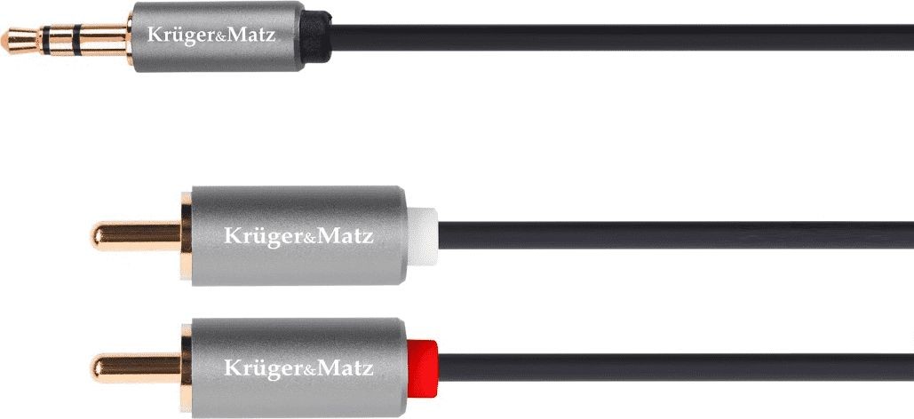 Kruger&Matz Kabel Kruger&Matz Jack 3.5mm RCA Cinch x2 5m srebrny 5069 5069