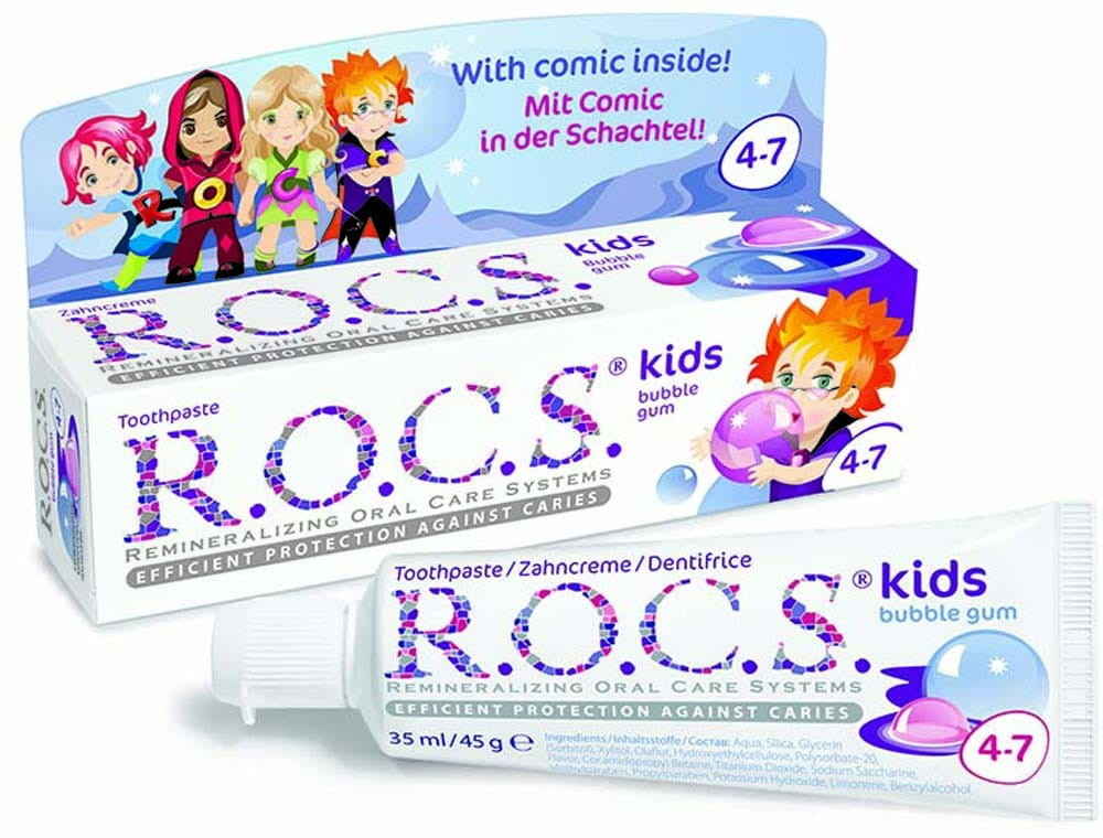 R.O.C.S. Pasta do zębów ROCS Kids Bubble gum o smaku gumy