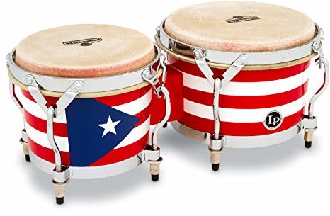 Latin Percussion LP811014 bongo z drewna matadora - flaga Puerto Rico/chrom LP811014