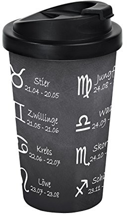 infinite by GEDA LABELS Infinite by GEDA LABELS 12136 kubek Coffee to go, PP, o podwójnych ściankach, znak zodiaku 12136