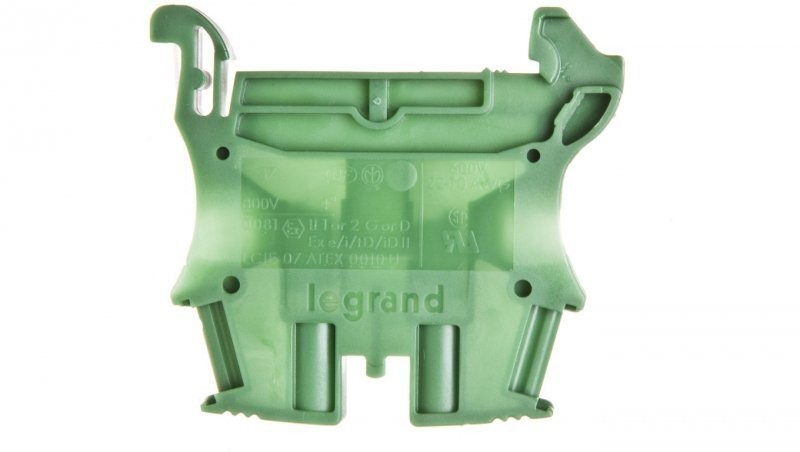 Legrand Złączka szynowa 2-przewodowa 4mm2 zielona VIKING 037177 037177