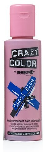 Renbow Crazy Color renbow Crazy Color Semi-Permanent Hair Color Dye Capri Blue 44  100 ML, 1er Pack (1 X 115 G) 002234