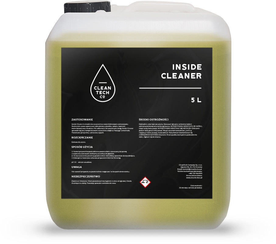 Cleantech company CleanTech Company Inside Cleaner  produkt do czyszczenia wnętrza, gotowy do użycia 5l CLE000037