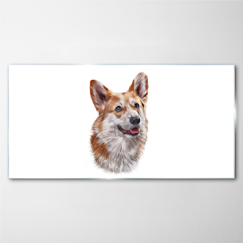 PL Coloray Obraz na Szkle Abstrakcja Zwierzę Pies 140x70cm