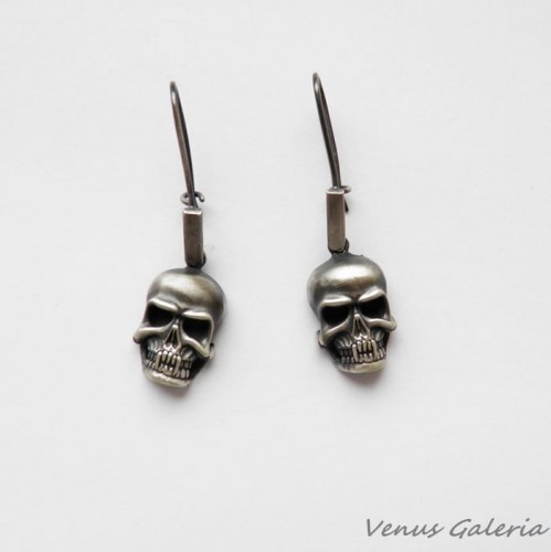 Kolczyki srebrne - Czaszki 658
