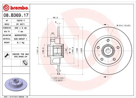BREMBO 08.B369.17