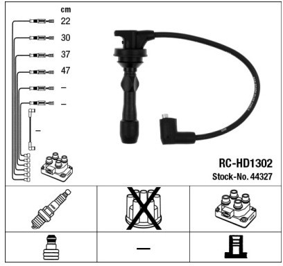 NGK Zestaw przewodów zapłonowych NGK 44327