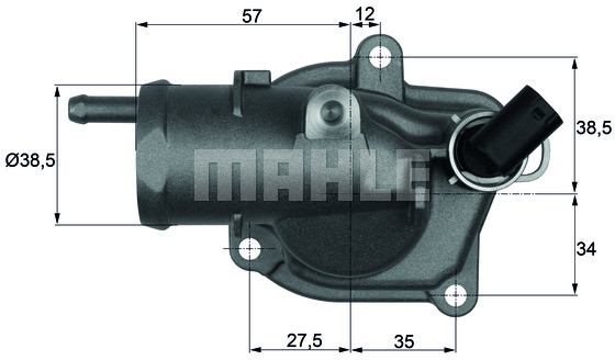 MAHLE TERMOSTAT MAHLE TI3192 MERCEDES C-KLASA W203 CDI 01-07 W204 CDI 07 E-KLASA W211 02-08 MAHLE TI 31 92
